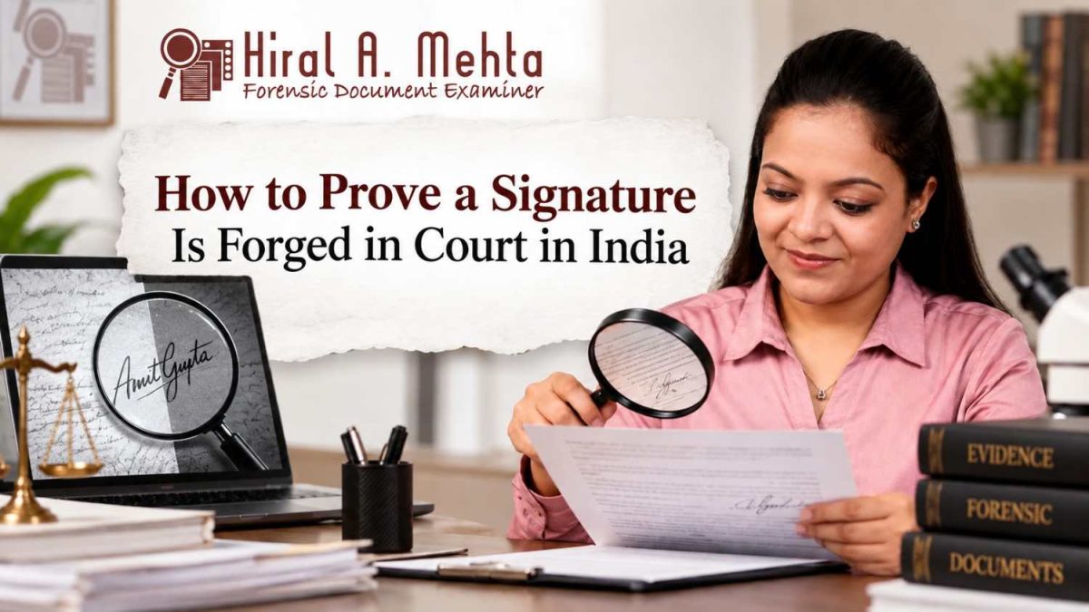 How to prove a signature is forged in court in India