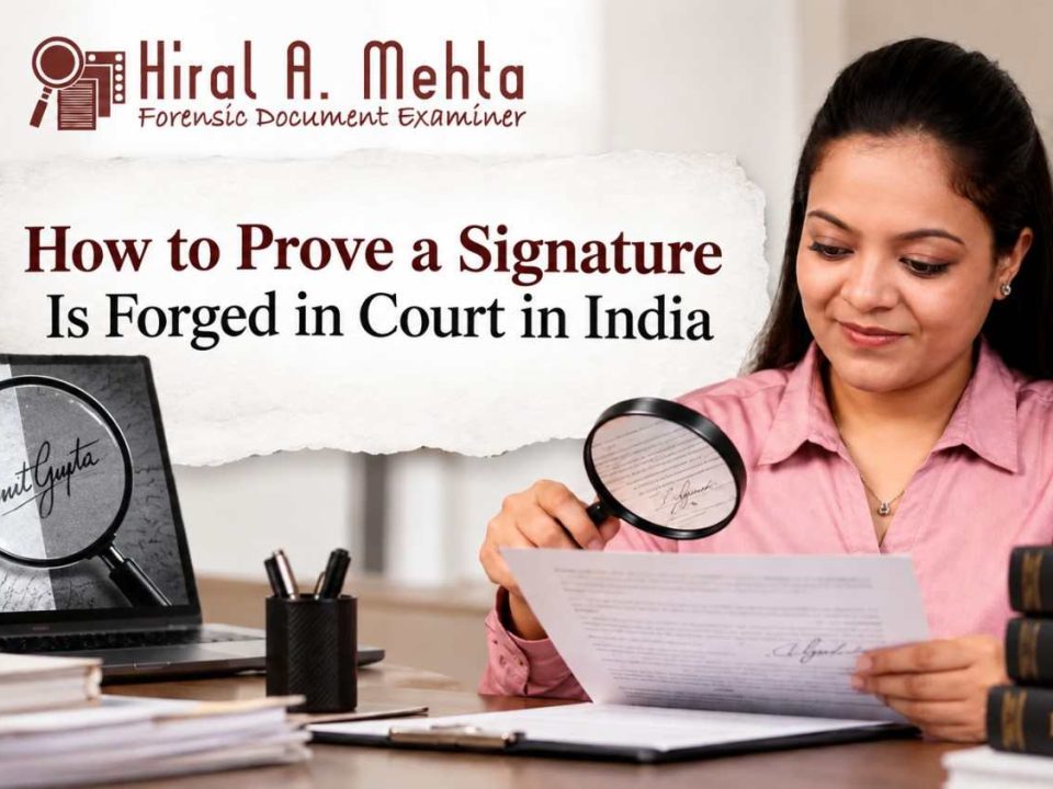 How to prove a signature is forged in court in India