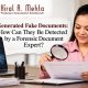 AI-generated fake documents examined by a forensic document expert
