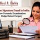 Forensic examination of a disputed cheque signature in India